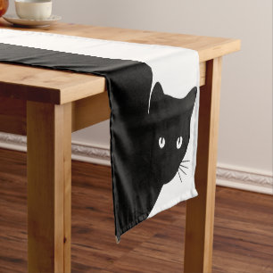 Caminho De Mesa Grande Gato Preto Astuto