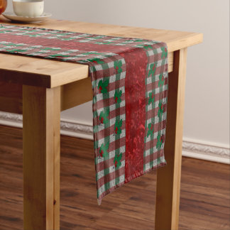 Caminho De Mesa Grande Gingham Gingham 16 pol x 108 pol de longa Mesa Xma