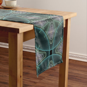 Caminho De Mesa Grande Gráfico de Arte Geométrica Teal Moderna