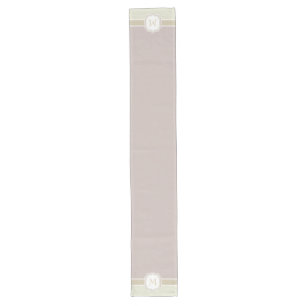 Caminho De Mesa Grande Mauve & Sand Monograma