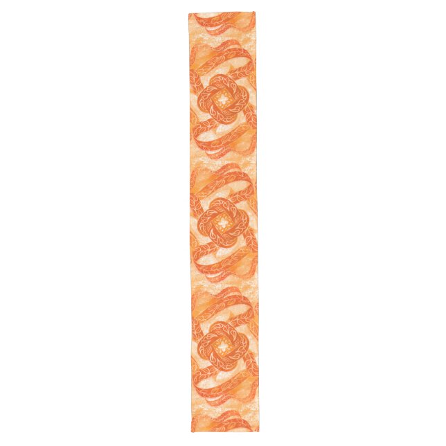 Caminho De Mesa Grande Mediterranean Swirl Orange (Frente)