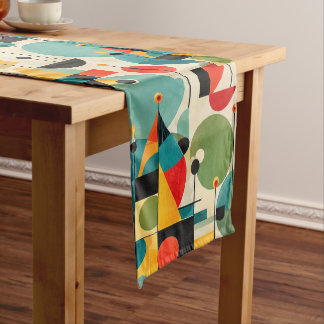 Caminho De Mesa Grande Moderno Abstrato Objeto Geométrico Retro de Meados