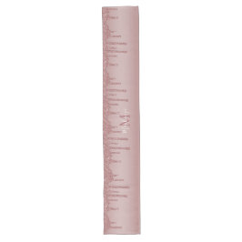 Caminho De Mesa Grande Monograma de Lixo Dourado de Rosa Chic