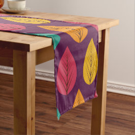 Caminho De Mesa Grande Padrão de Folhas de outono