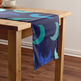 Caminho De Mesa Grande Padrão de Lua Nova Azul