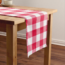 Caminho De Mesa Grande Padrão de Verificação de Gingham Vermelho