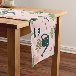 Caminho De Mesa Grande Padrão Impresso de Jardinagem Rosa Caprichoso