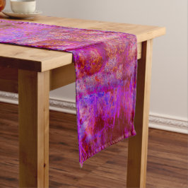 Caminho De Mesa Grande Paisagem Impressionista Vermelha e Magenta Trippy