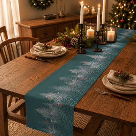 Caminho De Mesa Grande Pano de Mesa Árvores de Natal Rústicas de Inverno