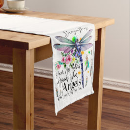 CAMINHO DE MESA GRANDE PASTEL COLORED BONITO DRAGONFLY COM DIZER