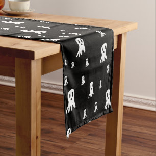 Caminho De Mesa Grande Personagens Divertidos e Assustadores de Halloween