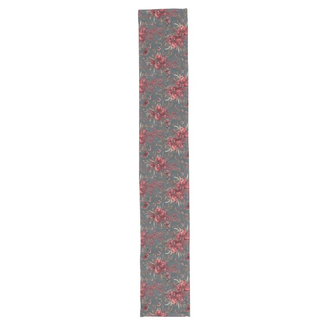Caminho De Mesa Grande Pomegranate & Olive Branch Table Runner | Berry (Frente)