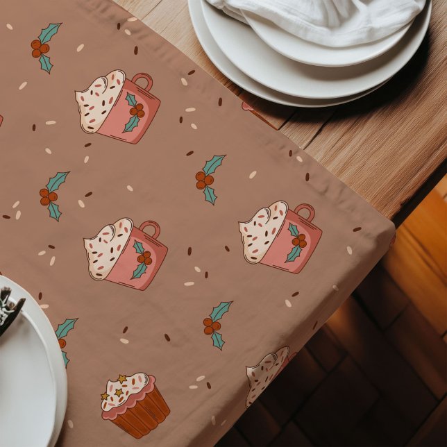 Caminho De Mesa Grande Presente de Natal Groovy 70 Pastel Festa Runner (Pastel Holiday Runner Groovy 70s Christmas Gift)