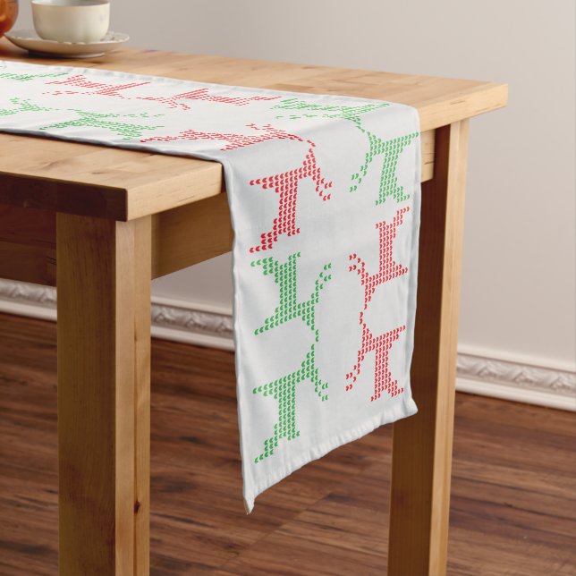Caminho De Mesa Grande Reindeer Ugly Christmas Sweater Standard (No Local)