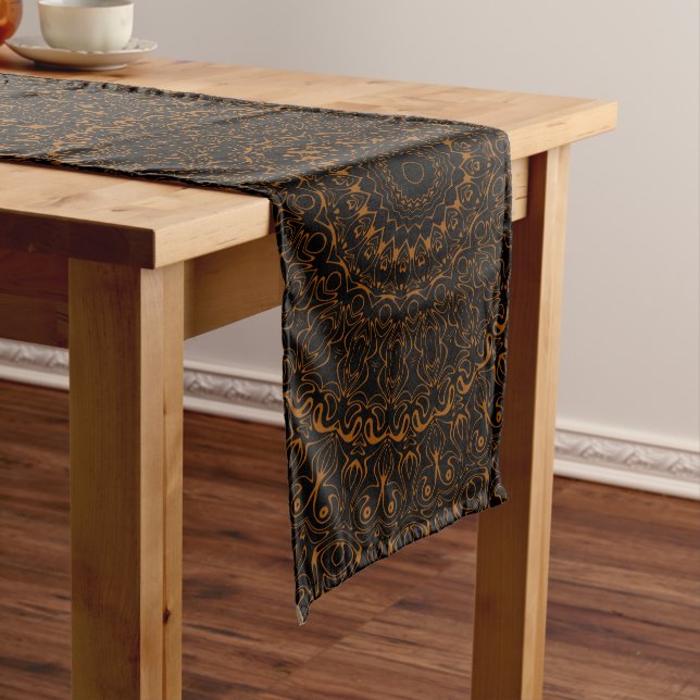 Caminho De Mesa Grande Rustic Brown Mandala com Charme Ocidental (No Local)