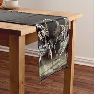 Caminho De Mesa Grande Skeletons Gothic Weding Dançando