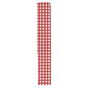 Caminho De Mesa Grande Teste padrão vermelho e branco do guingão