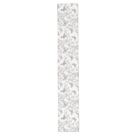 Caminho De Mesa Grande Tinta Floral Contornada