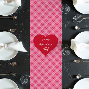 Caminho De Mesa Grande Toalha de Mesa Presente Corações Vermelhos Rosa Su