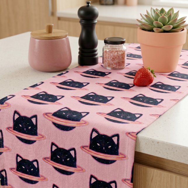 Caminho De Mesa Grande Toalhete de Mesa Planeta Gato Longo (Criador carregado)