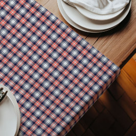 Caminho De Mesa Grande Trendy Coral Marinho Sleek Tartan para jantar diár