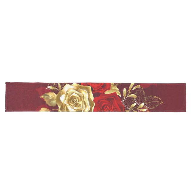 Caminho De Mesa Grande Três Rosas de Joia (Horizontal)