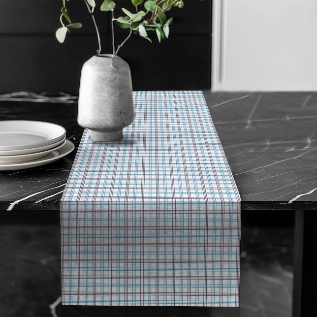 Caminho De Mesa Grande Verificado o Marinho Mesa Runner para Cozinha ou F (Checkered Navy Table Runner for Kitchen or Party)