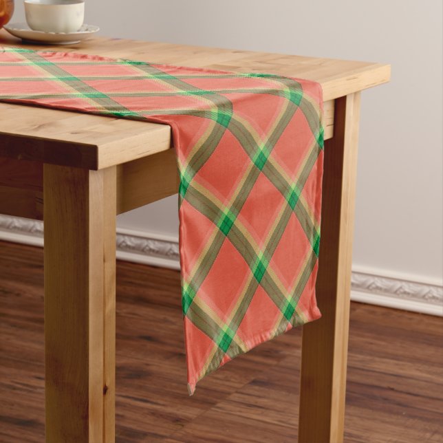 Caminho De Mesa Grande Watermelon Tartan Mesa Runner (No Local)