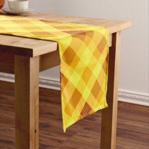 Caminho De Mesa Grande Xadrez Amarelo-Amarelo-Ovo-Grito Grande Runner Me