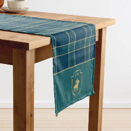 Caminho De Mesa Grande Xadrez Escocês Clássico Polo Equestre Monogramado