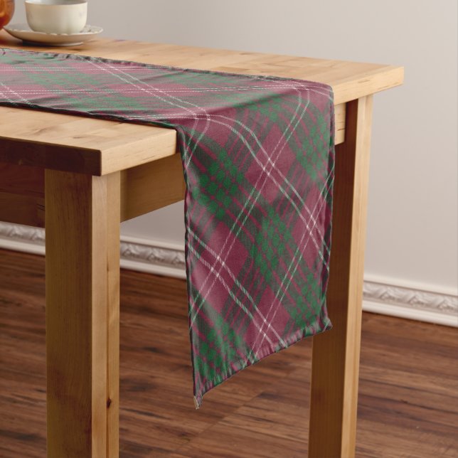 Caminho De Mesa Médio Antigo Ancião Escocês Original Tartan (No Local)