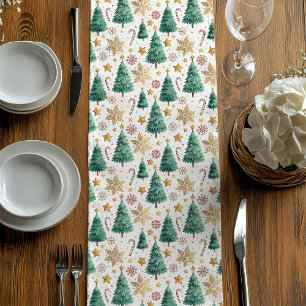 Caminho De Mesa Médio Árvores de Natal Elegantes Runner de Jantar Minima
