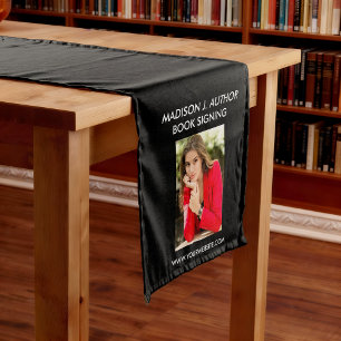Caminho De Mesa Médio Autor do Livro do Escritor Assinando Preto ou Cole