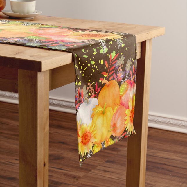 Caminho De Mesa Médio Autumn Ação de Graças Brown (No Local)