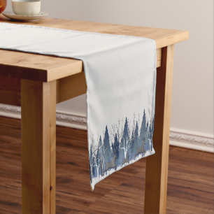 Caminho De Mesa Médio Azure Winter Marvels