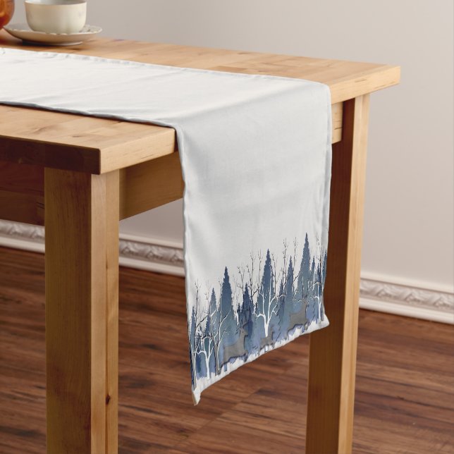 Caminho De Mesa Médio Azure Winter Marvels (No Local)