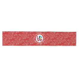 Caminho De Mesa Médio Bahaman Flag Heart Red LOVE