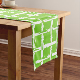 Caminho De Mesa Médio Bambu Préppy – Coordenada Lime Costeira