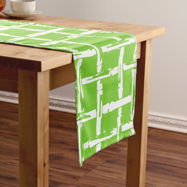 Caminho De Mesa Médio Bambu Préppy – Coordenada Lime Costeira (No Local)
