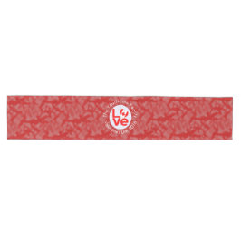 Caminho De Mesa Médio Bandeira Personalizada LOVE Vermelho Canadense