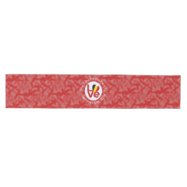Caminho De Mesa Médio Bandeira Vermelha do Amor Personalizada da Bélgica