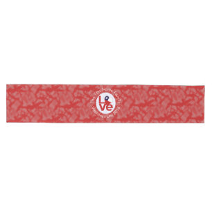 Caminho De Mesa Médio Bandeira Vermelha do Chile LOVE Personalizada 