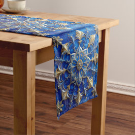 Caminho De Mesa Médio Blue Decorative Holiday Table Runner