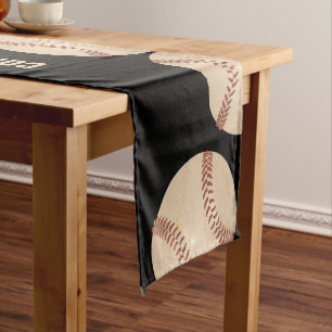 Caminho De Mesa Médio Bolas de Beisebol Antigas, Mensagem Personalizada