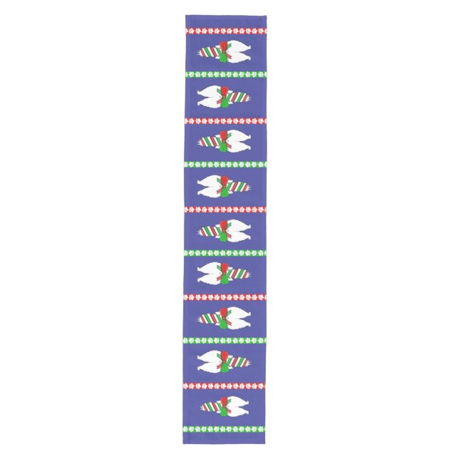 Caminho De Mesa Médio Bumbum de Natal Verde (Frente)