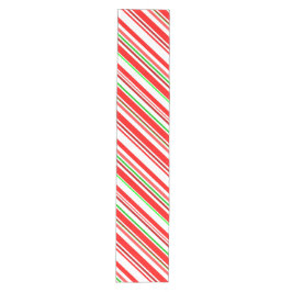 Caminho De Mesa Médio Candy Cane Strips Natal Vermelho Verde
