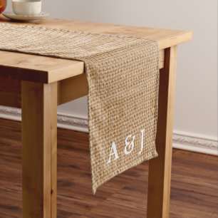 Caminho De Mesa Médio Casamento de Monograma Personalizado por Linen Mod