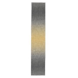 Caminho De Mesa Médio Cinza Amarelo de Ombre Abstrato de cruz moderna