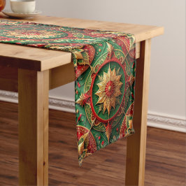 Caminho De Mesa Médio Corredor de Mesa Decorativo de Feriado Vermelho Ve