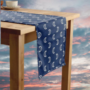 Caminho De Mesa Médio Corredor de Mesa Estrelas Celestiais e Lua - Azul 